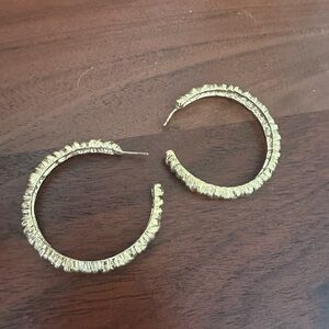 Joe Gold Hoop Earrings